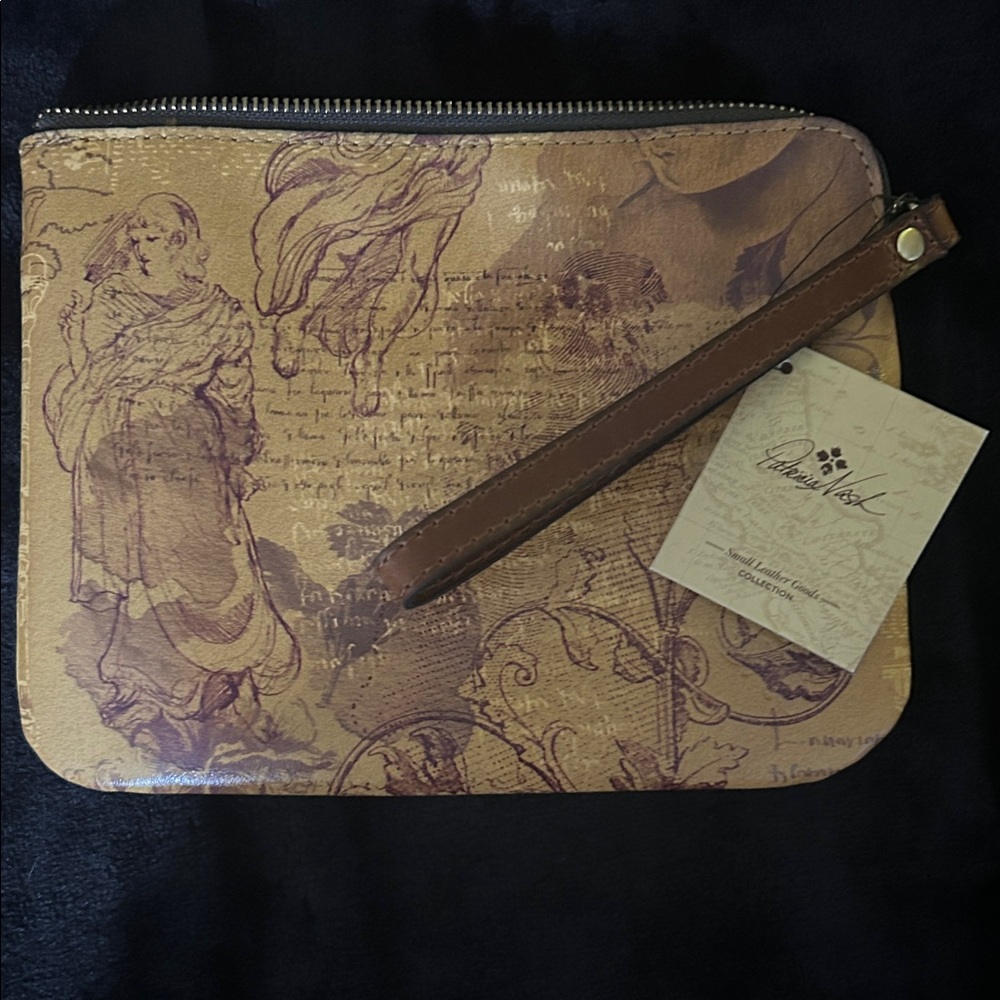 Patricia Nash Leather Cassini Wristlet Wallet          “Italian Sketchbook “
